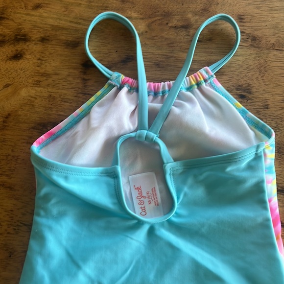 Cat & Jack tie dye rainbow swirl swimsuit - Picture 5 of 5